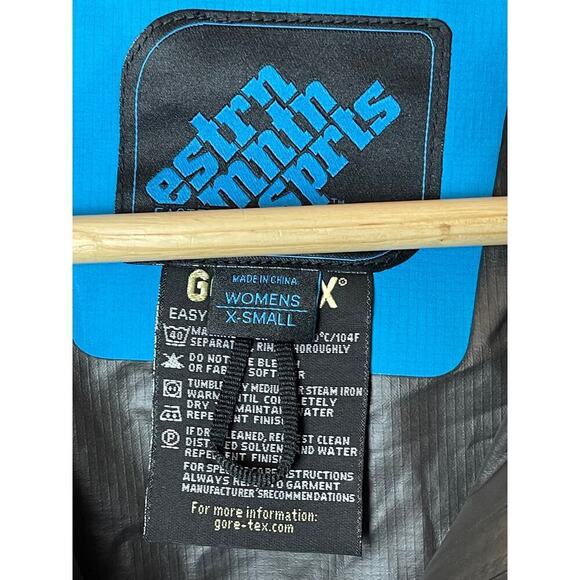 EMS Ascent Series Gore-Tex Blue Rain Ski Shell Hooded Jacket Lightweight Size XS - Picture 8 of 9